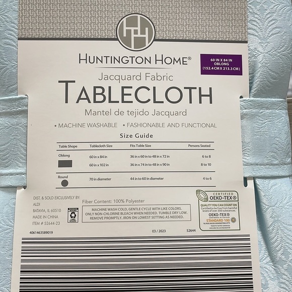 Blue tablecloth - Picture 3 of 4